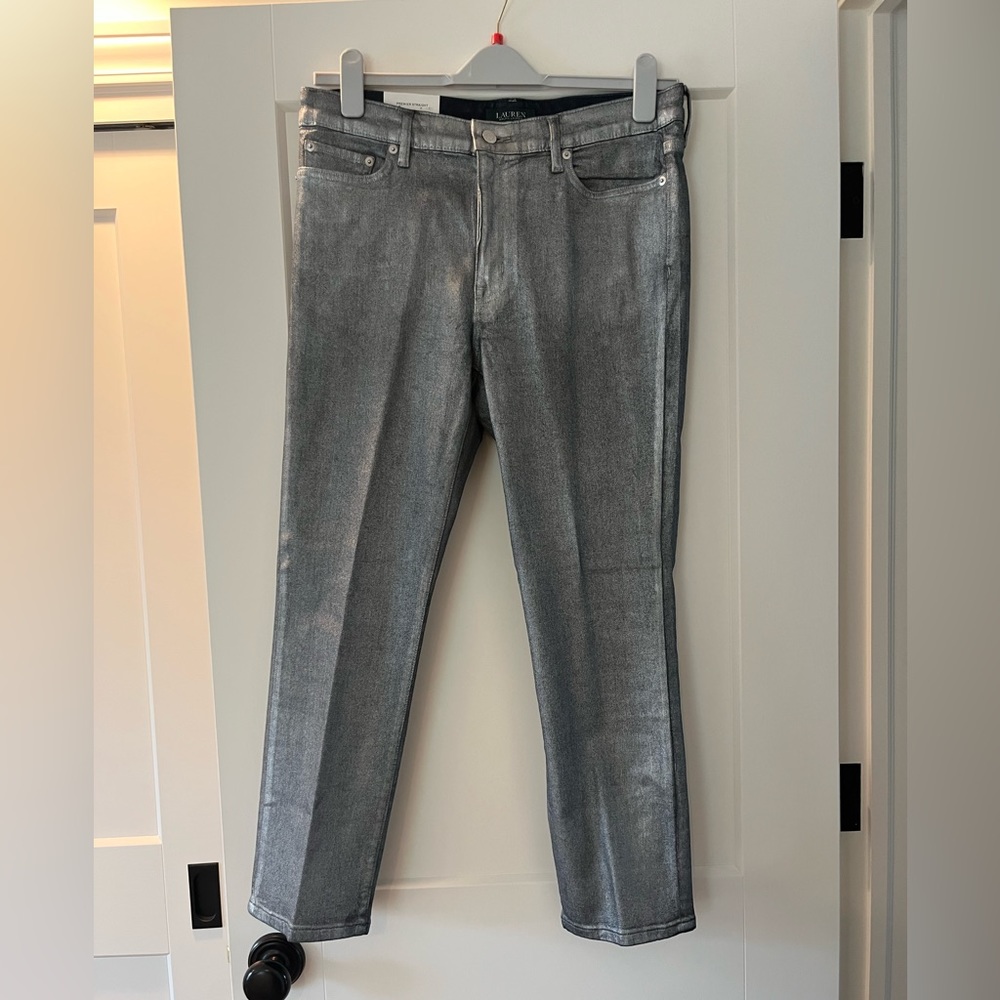 Ralph Lauren Shiny Silver Jeans